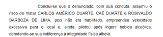 Trecho da denúncia que consta no processo sobre o caso (Foto: reprodução) 