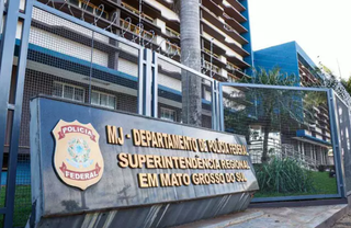 Fachada da Superintência Regional da Polícia Federal em Mato Grosso do Sul (Foto: divulgação / Campo Grande News)