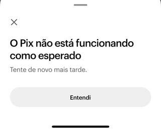 Reprodução de tela de usuária, mostrando falha no sistema na manhã desta segunda-feira (Foto: Twitter/X)