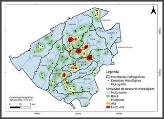 Pontos vermelhos no mapa indicam áreas críticas levantados na pesquisa (Foto/Reprodução)