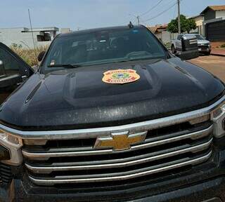 Caminhonete Silverado, apreendida ontem em Ivinhema (Foto: Divulgação)