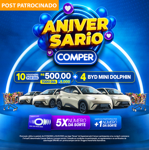 Comper comemora aniversário com promoção especial e cheia de prêmios