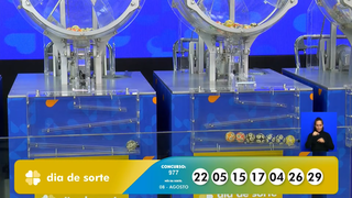 Agosto foi o mês da sorte na Dia de Sorte, que tinha como prêmio valor estimado em R$ 1,7 milhão. As dezenas 4, 5, 15, 17, 22, 26, 29 compuseram o concurso 977. (Foto: Reprodução/Caixa)