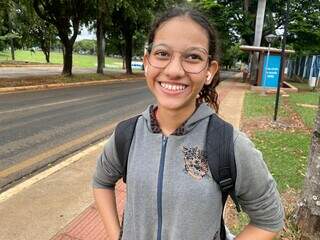 Joana Mariah fez a prova porque vê no IFMS uma porta de entrada para cursar Medicina, futuramente (Foto: Cassia Modena)