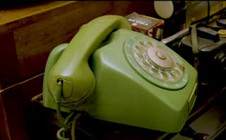 Telefone que era emprestado à delegacia no início da cidade. (Foto: Reprodução/Sidrolândia 70 anos)