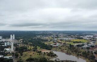 Vista aérea da região central de Campo Grande (Foto: Osmar Veiga/Arquivo)