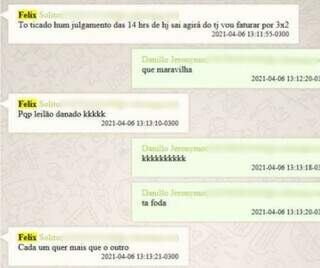 Uma das conversas interceptadas pela Polícia Federal (Foto: Reprodução da decisão judicial)