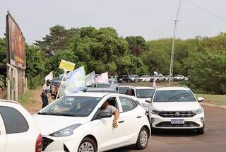 Carreata realizada no primeito turno das eleições municipais em Campo Grande (Foto: Osmar Veiga/Arquivo)