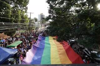 Parada LGBTQIAP+ em Campo Grande (Foto: Arquivo/Campo Grande News)