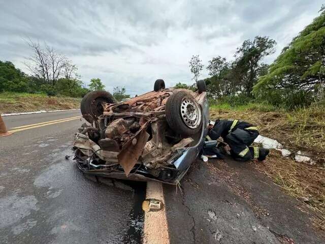 Morre motorista que capotou carro na MS-134