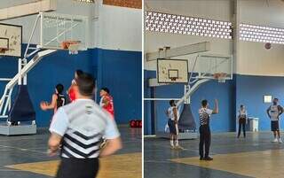 Disputas de basquete no ginásio da escola municipal em Campo Grande (Foto: Divulgação)