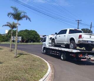 RAM branca, apreendida na operação do Gaeco, nesta quarta (Foto: Direto das Ruas)