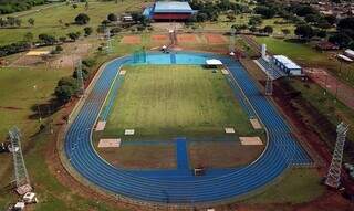 Vista áerea da pista de atletismo do Parque Ayrton Senna (Foto: Chico Ribeiro)