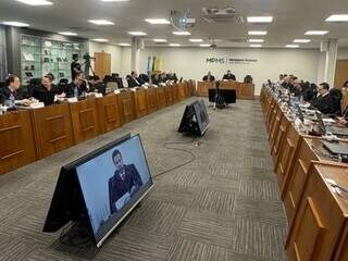 Reunião do Colégio de Procuradores de Justiça, realizada na tarde de ontem. (Foto: MPMS)