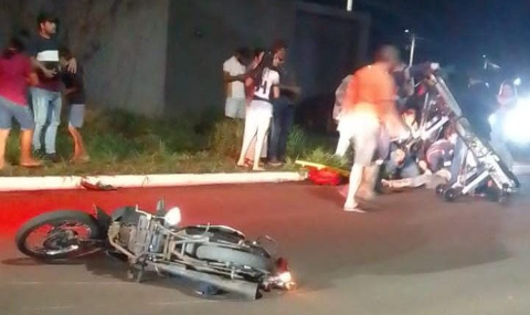 Acidente com caminhonete mata motociclista em Ponta Porã