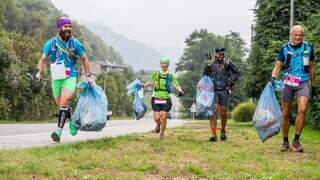 Participantes do campeonato Mundial de Plogging realizado em setembro, na Itália (Foto: Worldploggingchampionship)