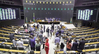 Deputados circulam no plenário da Casa de Leis, durante sessão desta terça-feira (5). (Foto: Mário Agra/Câmara)