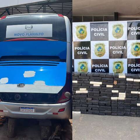 &Ocirc;nibus que saiu de MS fez transporte escolar por 2 anos recheado de coca&iacute;na