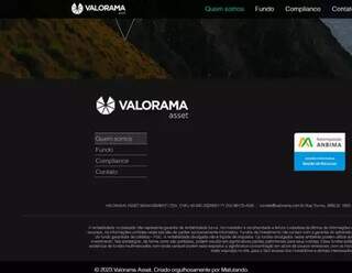 Site para contratação do serviço da Valorama (Foto: Reprodução)