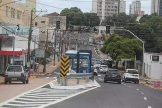 Corredor de ônibus na Rui Barbosa, um dos já concluídos. (Foto: Arquivo/Campo Grande News)