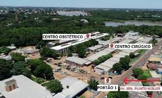 Mapa do HU mostra centro cirúrgico que passará por reforma (Foto/Reprodução)