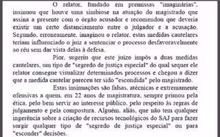 Juiz rebate argumentos apresentados no voto do relator, Sérgio Martins (Foto/Reprodução)