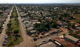 Vista aérea da cidade de Dois Irmãos do Buriti (Foto: Divulgação/Governo do Estado)