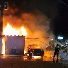 Incêndio provoca explosão de gerador em hotel