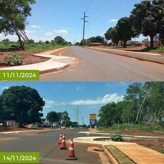 Cones foram adicionados para sinalizar avanço de calçada (Foto: Marcos Maluf e Ana Beatriz Rodrigues)