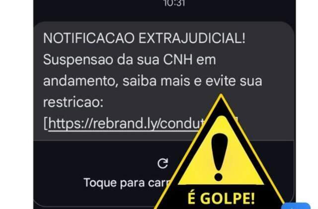 Detran emite alerta para golpe de SMS com notifica&ccedil;&atilde;o extrajudicial