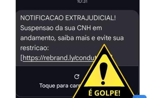 Detran emite alerta para golpe de SMS com notificação extrajudicial