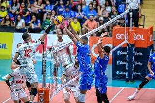 Jogo da Superliga de vôlei masculino na temporada de 2024 (Foto: Pedro Teixeira/Vôlei Renata)