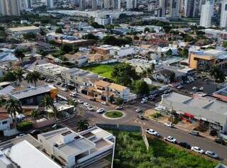 Vista aérea de Campo Grande, na região do Bairro Chácara Cachoeira (Foto: Osmar Veiga)