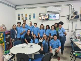 Alunos de escola estadual de Campo Grande que participam do PAP (Foto: Davi de Oliveira)