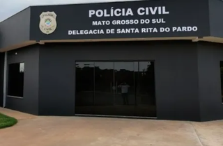 Fachada da Delegacia da Santa Rita do Pardo onde caso foi registrado (Foto: Divulgação | PCMS)