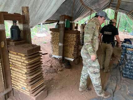 Agência antidrogas desmonta seis acampamentos do tráfico na fronteira com MS