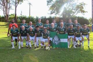 Jogadores do Palmeiras posam para foto durante 1º jogo de Copa dos Clubes (Foto: Juliano Almeida)