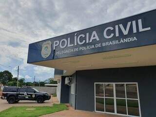 Fachada da delegacia onde o crime foi registrado (Foto:Divulgação/PCMS)