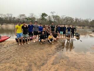 Turma visitou diversso destinos de ecoturismo em MS (Foto: Arquivo Pessoal)