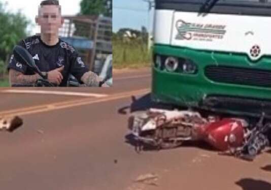 Adolescente morre ao bater moto em &ocirc;nibus na BR-487