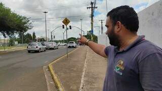 Júnior Borges relata que transitar no encontro das avenidas é verdadeiro &#34;caos&#34;. (Foto: Clara Farias)