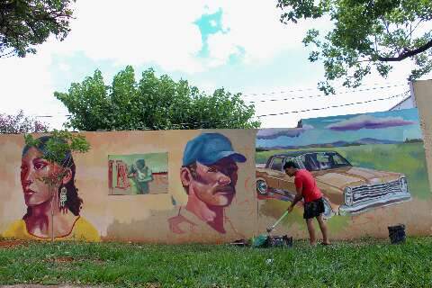 Amor pela arte trouxe mexicanos para colorir Campo Grande