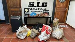 Fios de cobre furtados pelos criminosos e apreendidos pela Polícia Civil (Foto: Divulgação/PCMS)