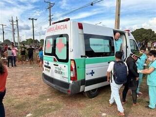 Equipe de emergência para a região de conflito entre indígenas e policiais, em Dourados (Foto: Divulgação)