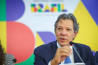 Ministro Fernando Haddad durante coletiva de imprensa nesta quinta-feira (Foto: Divulgação/Governo Federal)