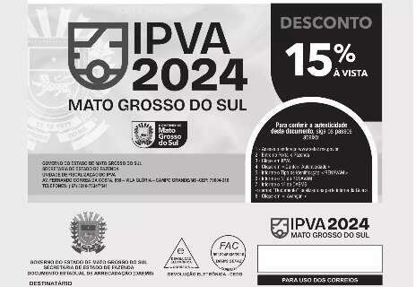 Donos de veículos receberão “cartinha” do IPVA pela última vez em 2025