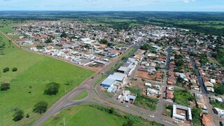 Vista aérea da cidade de Inocência, onde ocorreu o homicídio. (Foto: Divulgação)