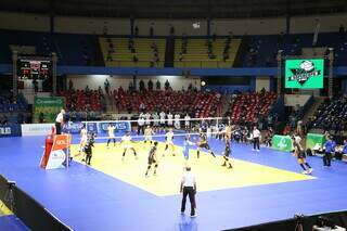 Jogo nacional de vôlei realizado no Guanandizão, na Capital (Foto: Arquivo)