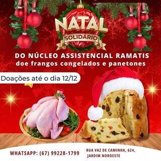 Panfleto de divulgação no Natal Solidário do NAR (Foto: Divulgação)