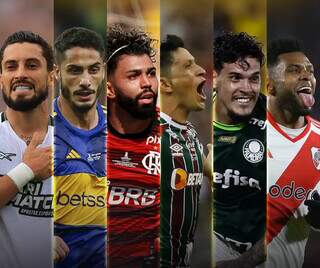 Jogadores de Botafogo, Boca Juniors, Flamengo, Fluminense, Palmeiras e River Plate (Foto: FIFA) 